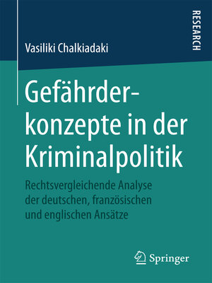 cover image of Gefährderkonzepte in der Kriminalpolitik